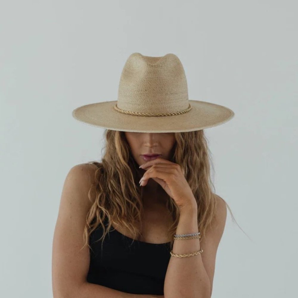 Gigi Pip x Cara Loren Straw Hat with Removable Chain